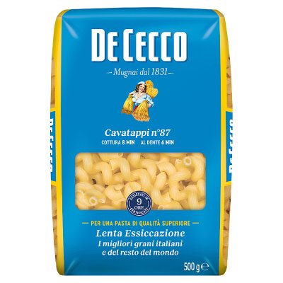 De Cecco cavatappi pasta 500g, imported from the UK