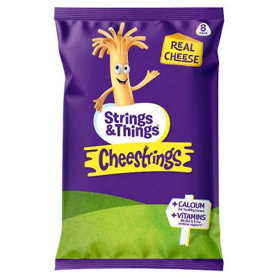 Cheestrings Strings & Things lunchbox cheese snack 160g, UK version