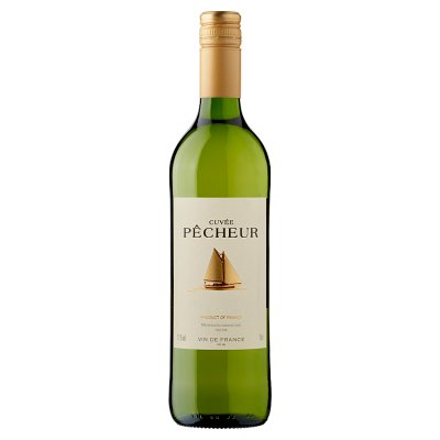 French white wine Cuvee Pecheur 75cl bottle, UK version