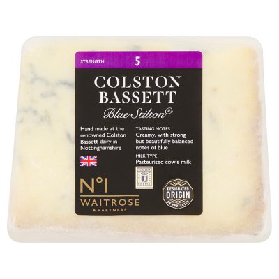 Waitrose No.1 Colston Bassett Blue Stilton cheese Strength 5 - British product