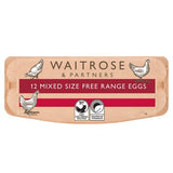 Waitrose mixed size free range eggs 12 pack, UK version
