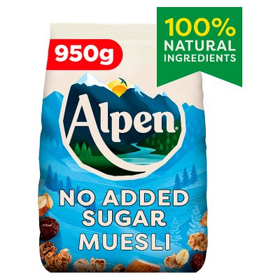 Alpen no added sugar muesli breakfast cereal 950g, UK version