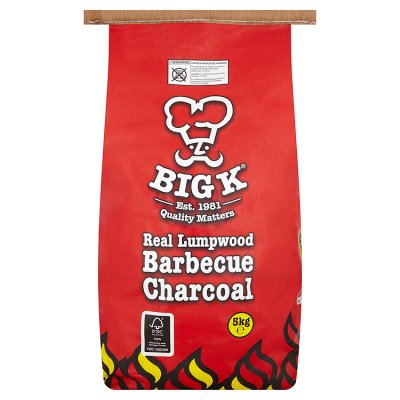 Big K real lumpwood barbecue charcoal 5kg (British brand)