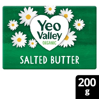 Yeo Valley organic salted butter 200g, imported from the UK
