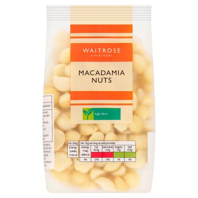 Waitrose macadamia nuts 150g pack - British product