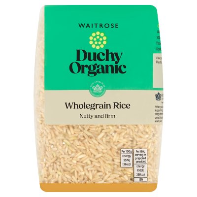 Duchy Organic wholegrain rice 500g pack, UK version