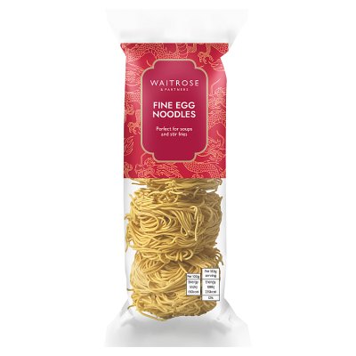 Waitrose fine egg noodles 250g pack - British product