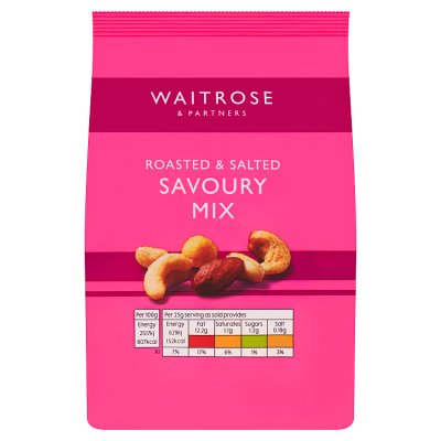 Waitrose savoury nut mix roasted salted 200g, UK version