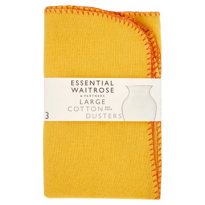 Waitrose Essential Large Cotton Dusters pack of 3, imported from the UK