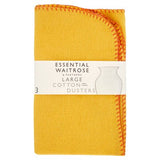Waitrose Essential Large Cotton Dusters pack of 3, imported from the UK
