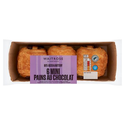 Waitrose mini pains au chocolat 6 pack, imported from the UK