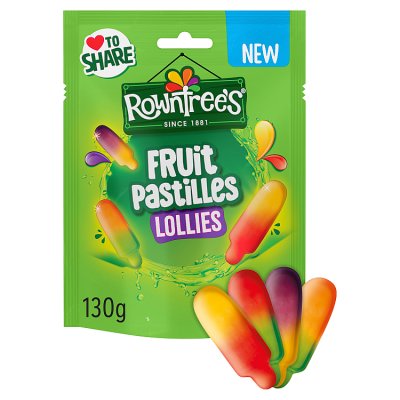 Rowntree's Fruit Pastilles Lollies sweets 130g sharing bag (British brand)