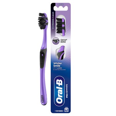 Oral-B 3D White charcoal toothbrush, imported from the UK