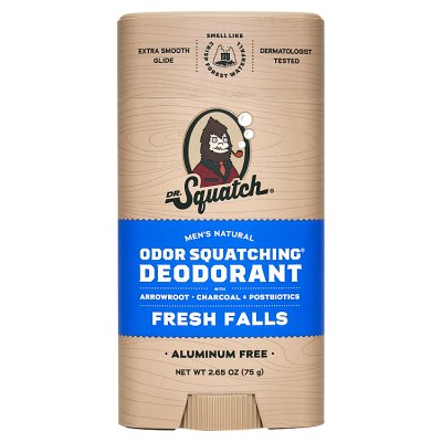Dr Squatch Fresh Falls deodorant 75g stick, UK version