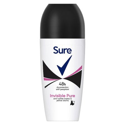 Sure Invisible Pure roll-on deodorant 50ml (British brand)