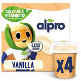 Alpro vanilla plant-based yogurt pots 4x115g - British product
