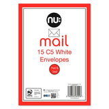 Nu Mail C5 envelopes 15 pack, imported from the UK