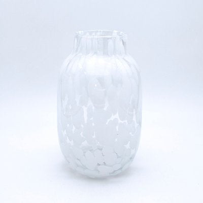 Curate Confetti white tall glass vase, one per pack (British brand)