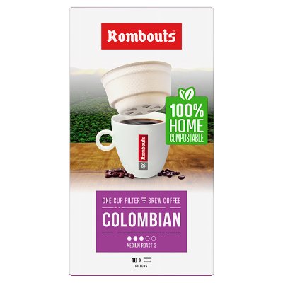 Rombouts Colombian one cup filter coffee 10s 70g, UK version