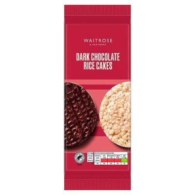 Waitrose dark chocolate rice cakes 100g (British brand)