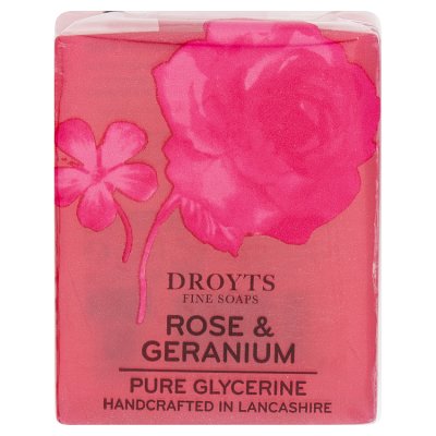Droyts Rose and Geranium glycerine soap 100g (British brand)