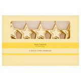 Waitrose gold star cake candles 5 pack (British brand)