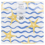 John Lewis Sealife napkins 33cm 20 pack, UK version