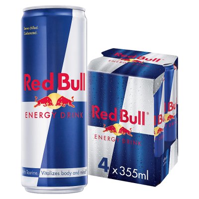 Red Bull energy drink 4x355ml (British brand)