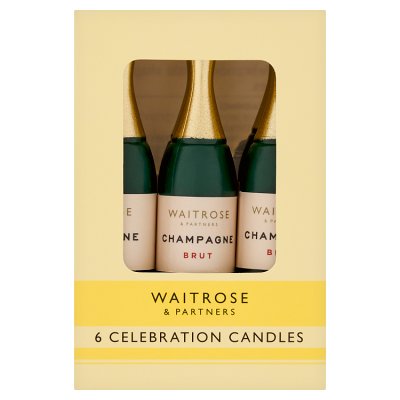 Waitrose celebration cake candles 6 pack, imported from the UK