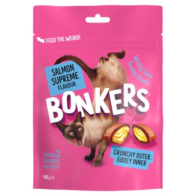 Bonkers Salmon Supreme cat treats 180g (British brand)