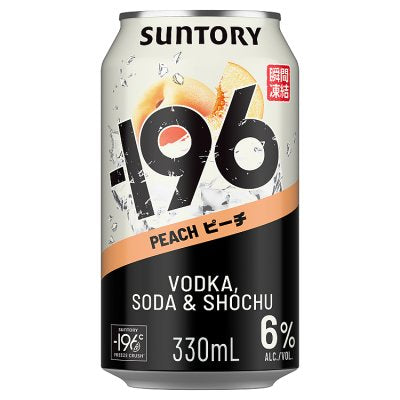Suntory -196 peach shochu, vodka and soda can 330ml (British brand)