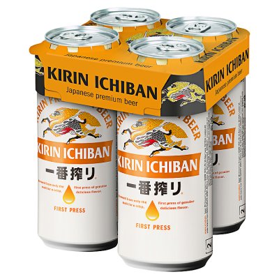 Kirin Ichiban lager 4 pack of 440ml cans, UK version
