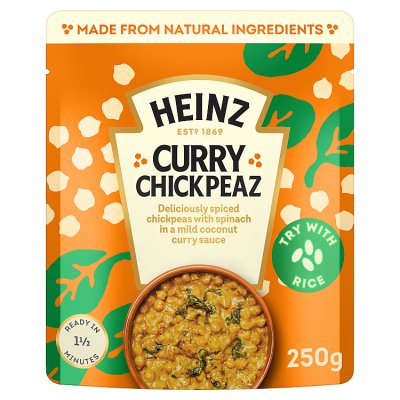 Heinz curry chickpeas with spinach 250g - British product