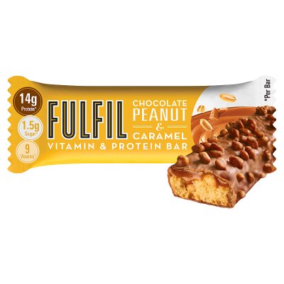 FULFIL protein bar chocolate peanut caramel 40g, imported from the UK