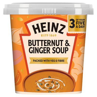Heinz butternut and ginger soup pot 400g, imported from the UK