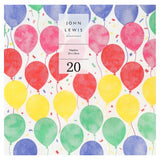 John Lewis birthday balloons napkins 33cm 20 pack 3ply (British brand)