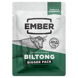 Ember garlic and rosemary biltong 45g (British brand)