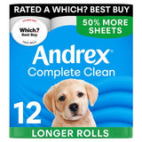 Andrex Complete Clean toilet tissue MEGA roll 12 pack (British brand)