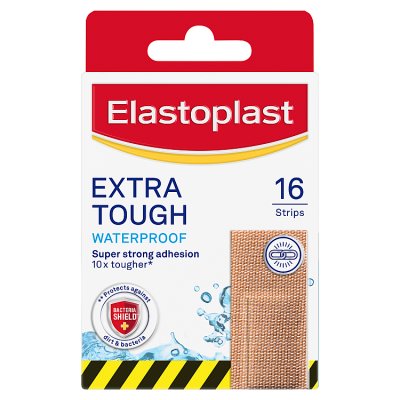 Elastoplast Extra Tough plasters 16 count, imported from the UK