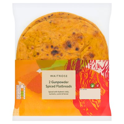 Waitrose gunpowder spiced flatbreads 2 pack, UK version