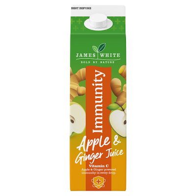 James White apple and ginger juice 1 litre, imported from the UK