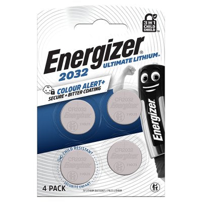 Energizer Ultimate Lithium 2032 battery 4 pack (British brand)