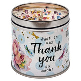 Best Kept Secrets scented candle tin Thank You 240g, UK version