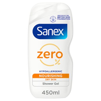 Sanex Zero% hypoallergenic shower gel 450ml, UK version