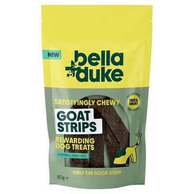 Bella & Duke air-dried goat strips dog treat 80g - British product