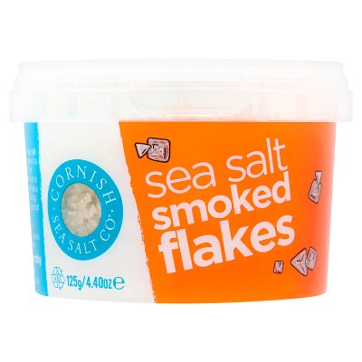 Cornish Sea Salt Co smoked salt flakes 125g, imported from the UK