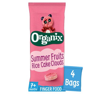 Organix organic summer fruit rice cakes multipack 4x18g - British product