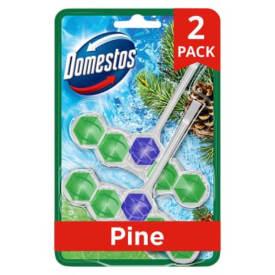 Domestos Pine toilet rim blocks 2 pack - British product