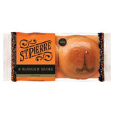 St Pierre pre-sliced burger buns 4 pack, imported from the UK