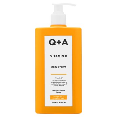 Q+A vitamin C body cream 250ml for dry skin - British product